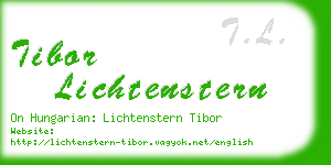 tibor lichtenstern business card